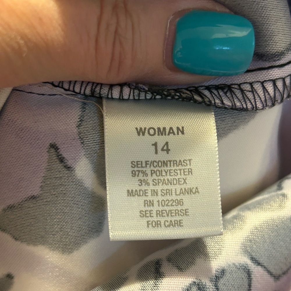 Dress Barn floral sleeveless dress size 14 - Picture 5 of 7